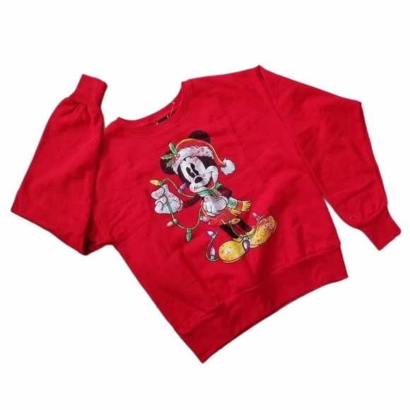 Disney Ugly Christmas Mickey Sweatshirt - Picture 1 of 5